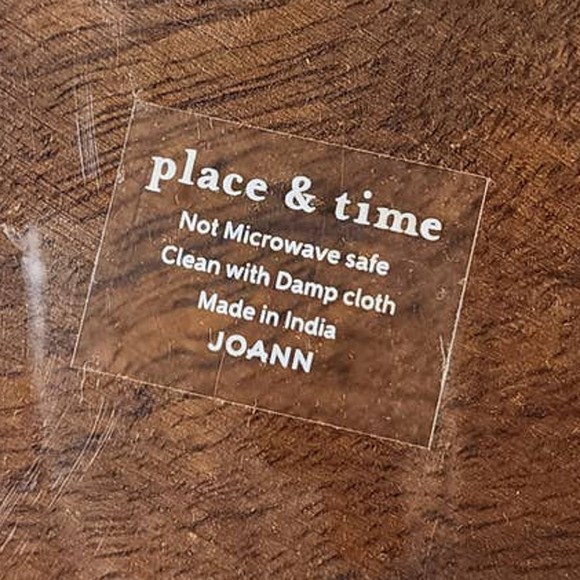 NWT - Set of 4 Place & Time Wooden Bowls/Dishes non-slip Pads Serving Trays 8" - Picture 4 of 6